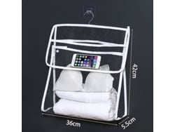 Bolsa de almacenamiento colgante impermeable para baño, con tapa grande, para guardar ropa interior y toallas.