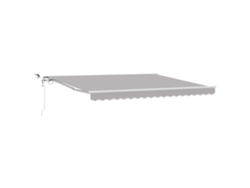 Maison Exclusive - Toldo Retráctil Gris Claro 400 X 350 Cm Poliéster Y Metal