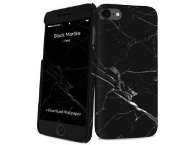 Funda iPhone 6, 6s, 7, 8 I-PAINT Hard Marble Negro