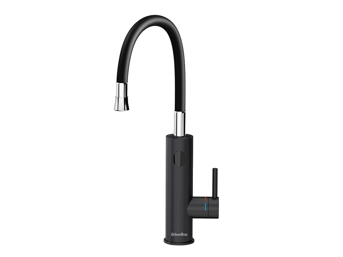 Grifo eléctrico Briwellna, agua caliente instantánea, 3200 W, universal, color negro, OEM UE