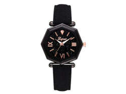 Reloj De Pulsera De Cuarzo Para Mujer Con Correa De Piel Sintética, Lvpai Negro.
