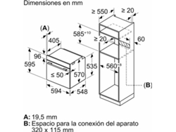 Horno BALAY 3HB5158N2 (71 L - 59.4 cm - Hidrolítico - Negro)