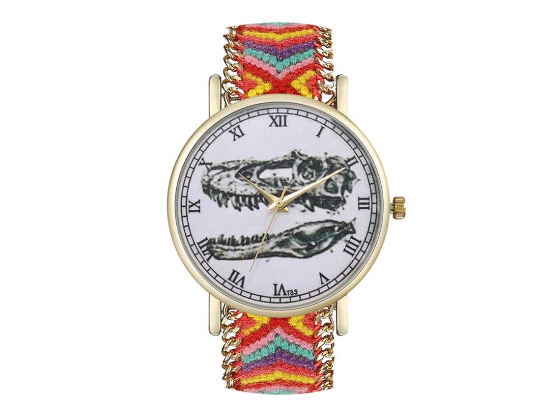 Reloj De Pulsera Unisex Con Correa De Cordón De Tela - Estilo Moderno Y Preciso