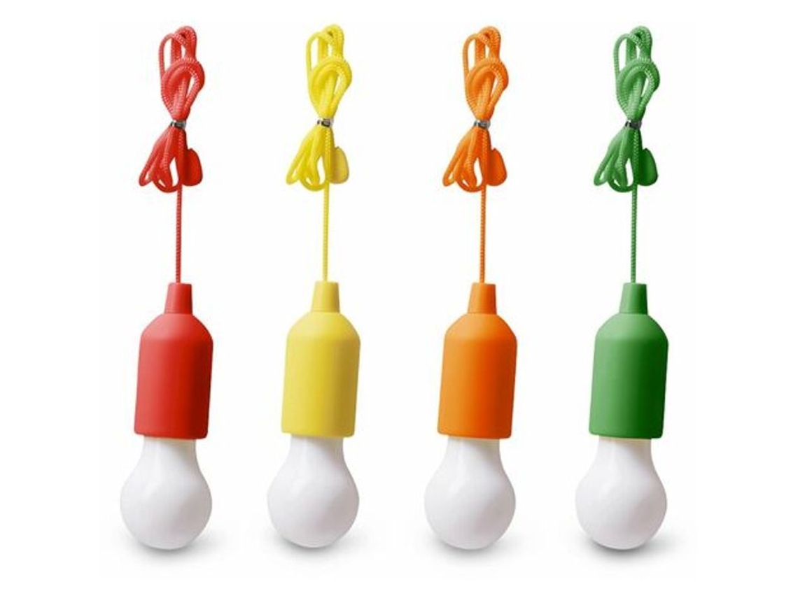 Juego De 4 Luces Led Cálidas Para Jardín, Camping Y Garaje - Pilas No Incluidas