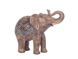 Figura Elefante Dorado de Resina 21*10*25cm Figura de Elefante
