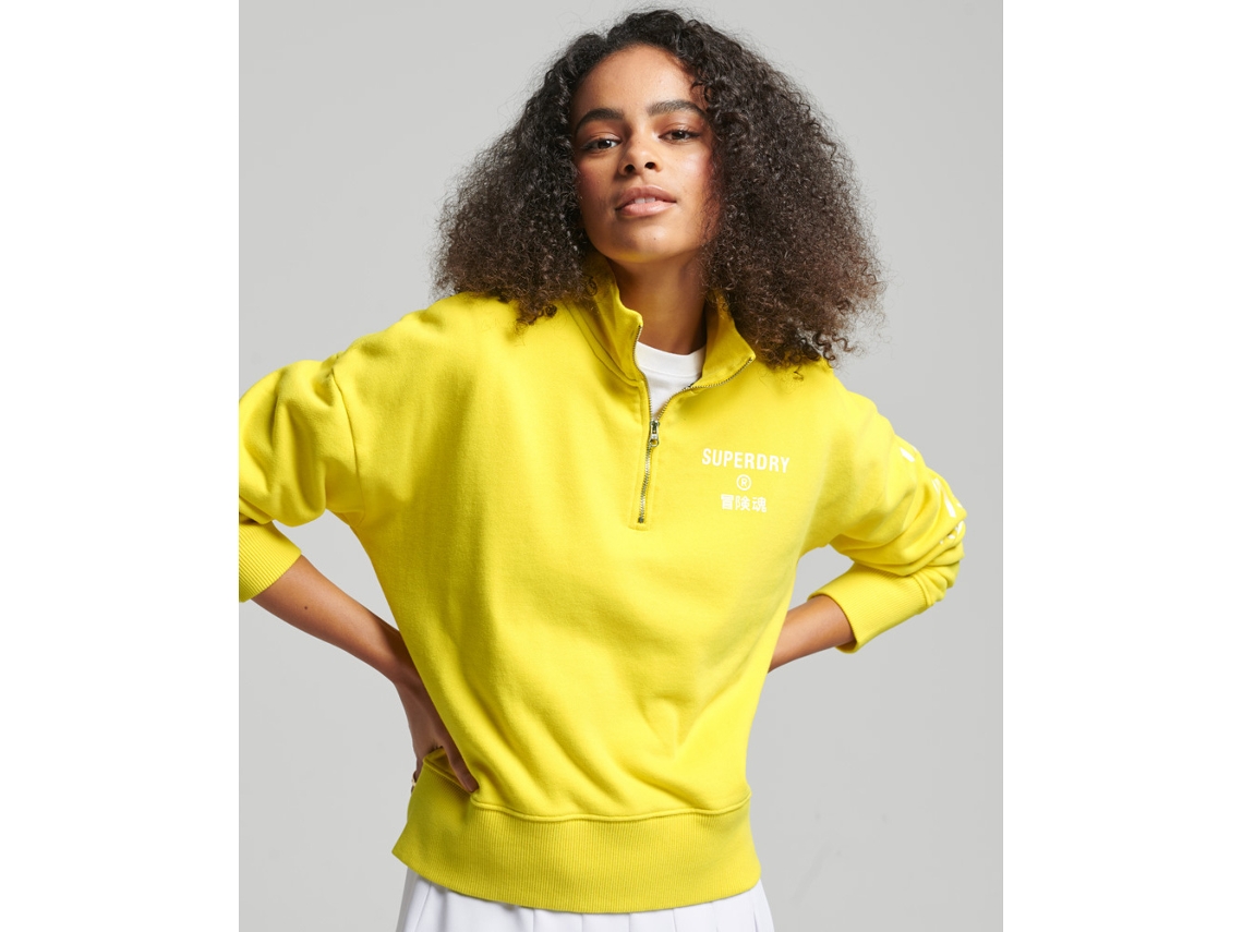 Sudadera SUPERDRY Algodón Mujer (42 - Amarillo)