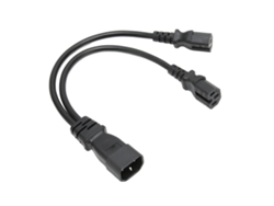 Cable Divisor De Alimentación Seguro Iec320 C14 A Doble C15, Macho A Hembra, Para Lámpara De Escritorio, Impresora O