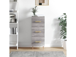 Aparador Madera De Ingeniería Gris Sonoma 34,5x34x90 Cm