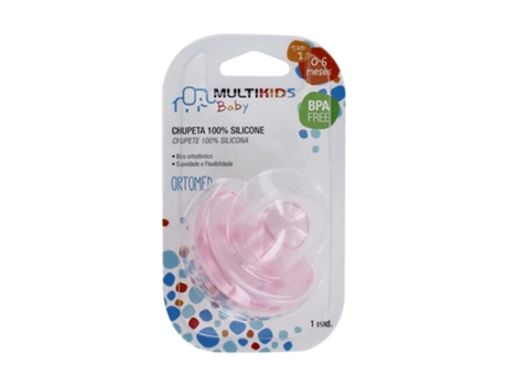 Chupete 100% Silicona Rosa (6+ meses)