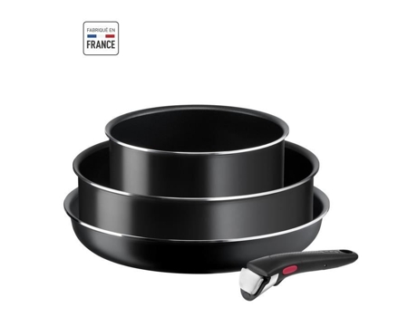 Tefal L1539302 Ingenio Easy Cook & Clean Set 4 Peças - Recebeamento Anti -Adesivo - Todas as luzes, incluindo indução - feita na França