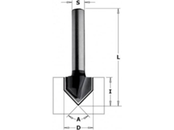Fresa para Ranuras En “V” (90°)  CMT ORANGE TOOLS S=8 Ø16X16 Contractor - K915-160