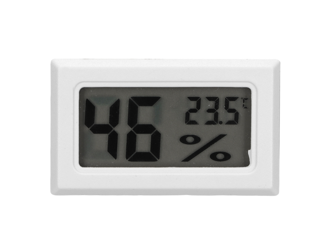 Termómetro Higrómetro Digital Portátil Mini, Blanco, Para Bodegas De Vino Domésticas Con Temporizador.