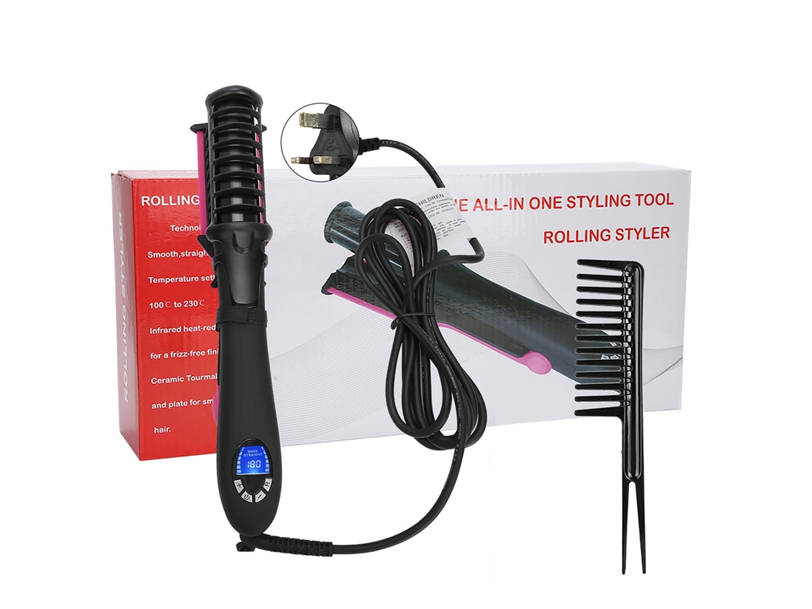 Curlador Automático De Cabelo K19 Com Temperatura Ajustável 32mm Ferramenta De Estilo 110‑240v Plug Uk