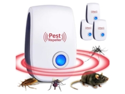 Kit 4 Repelentes Insectos Ultrasonidos Electrónico Interiores Repeler Ratones Hormigas J256