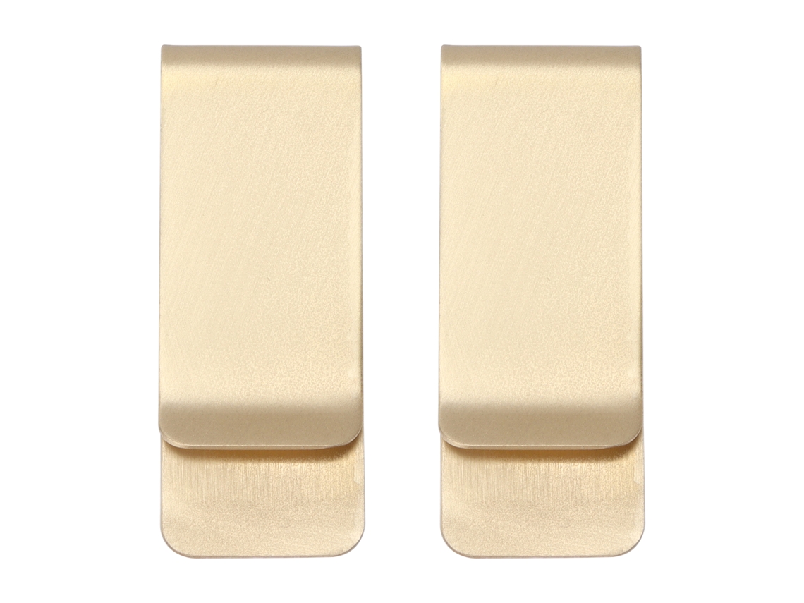 2 Clips De Metal De Acero Inoxidable Para Billetes Para Hombre, Tarjetero, Mini Carteras, Color Dorado.