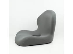 Cojín De Asiento Ergonómico De Espuma Viscoelástica Para Oficina Con Respaldo, Alivia La Ciática (gris Claro) Gertiz