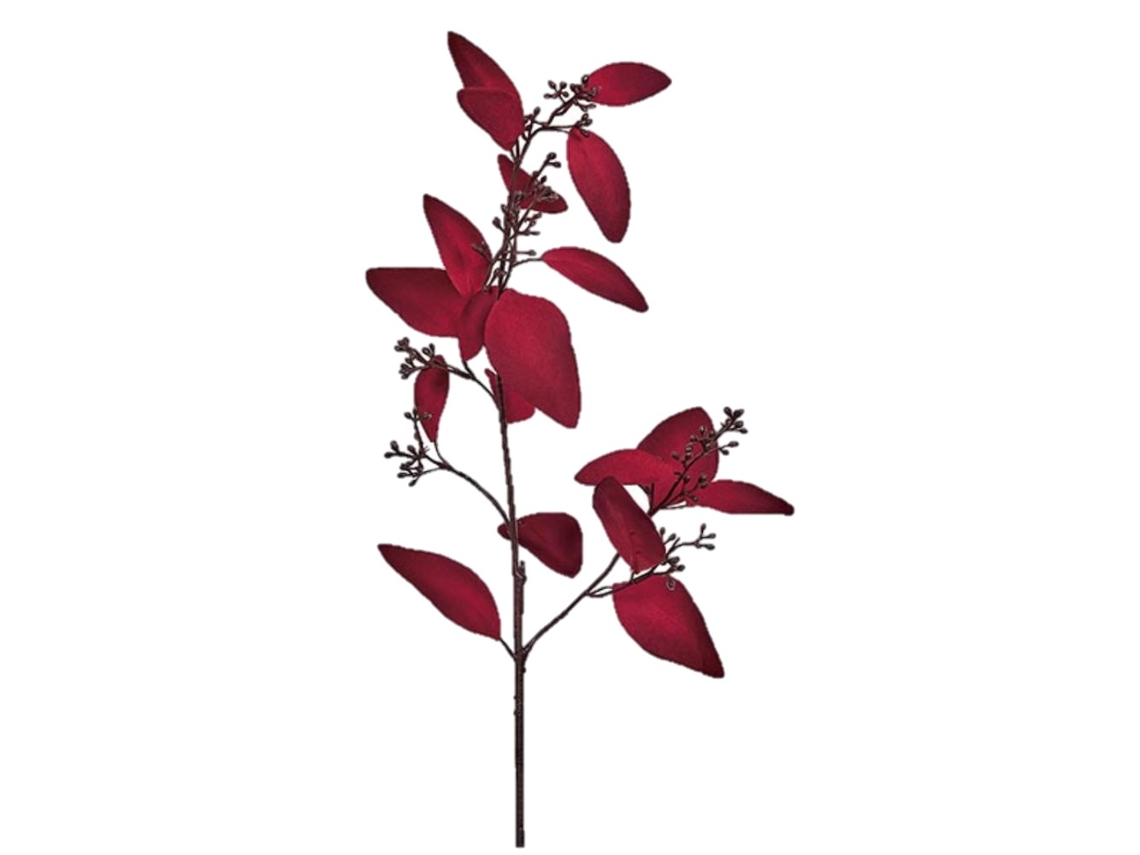 Rama de flor de eucalipto Albi 60cm rojo
