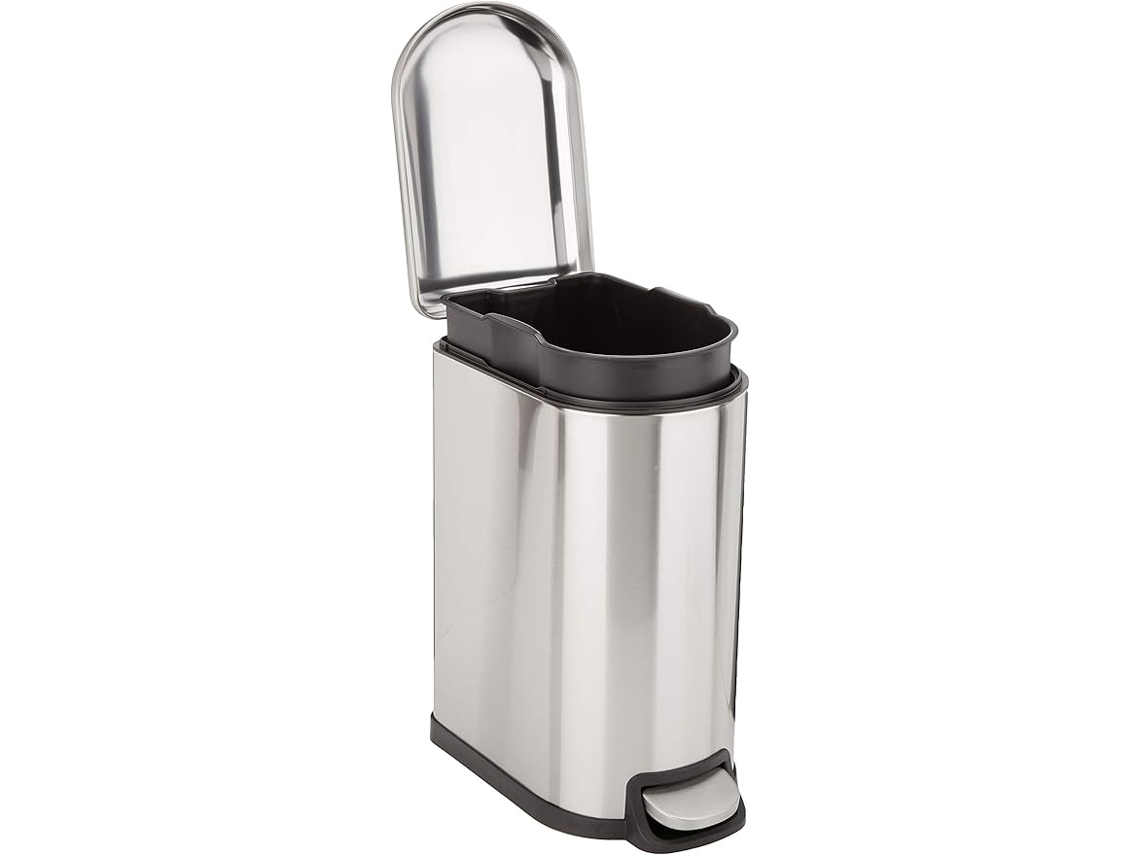 Cubo De Basura Con Pedal Antimanchas Y Cierre Progresivo, Ideal Para El Cuarto De Baño, El Dormitorio O El Salón, 10 Litros