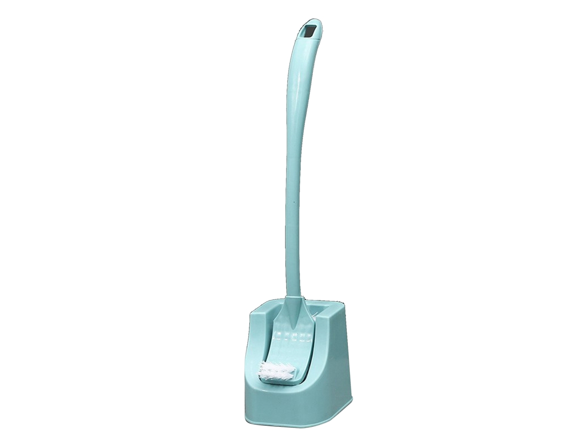 Cepillo De Baño Con Mango Largo, Ergonómico, De Montaje En Pared, Juego De Baño Eficiente, Azul