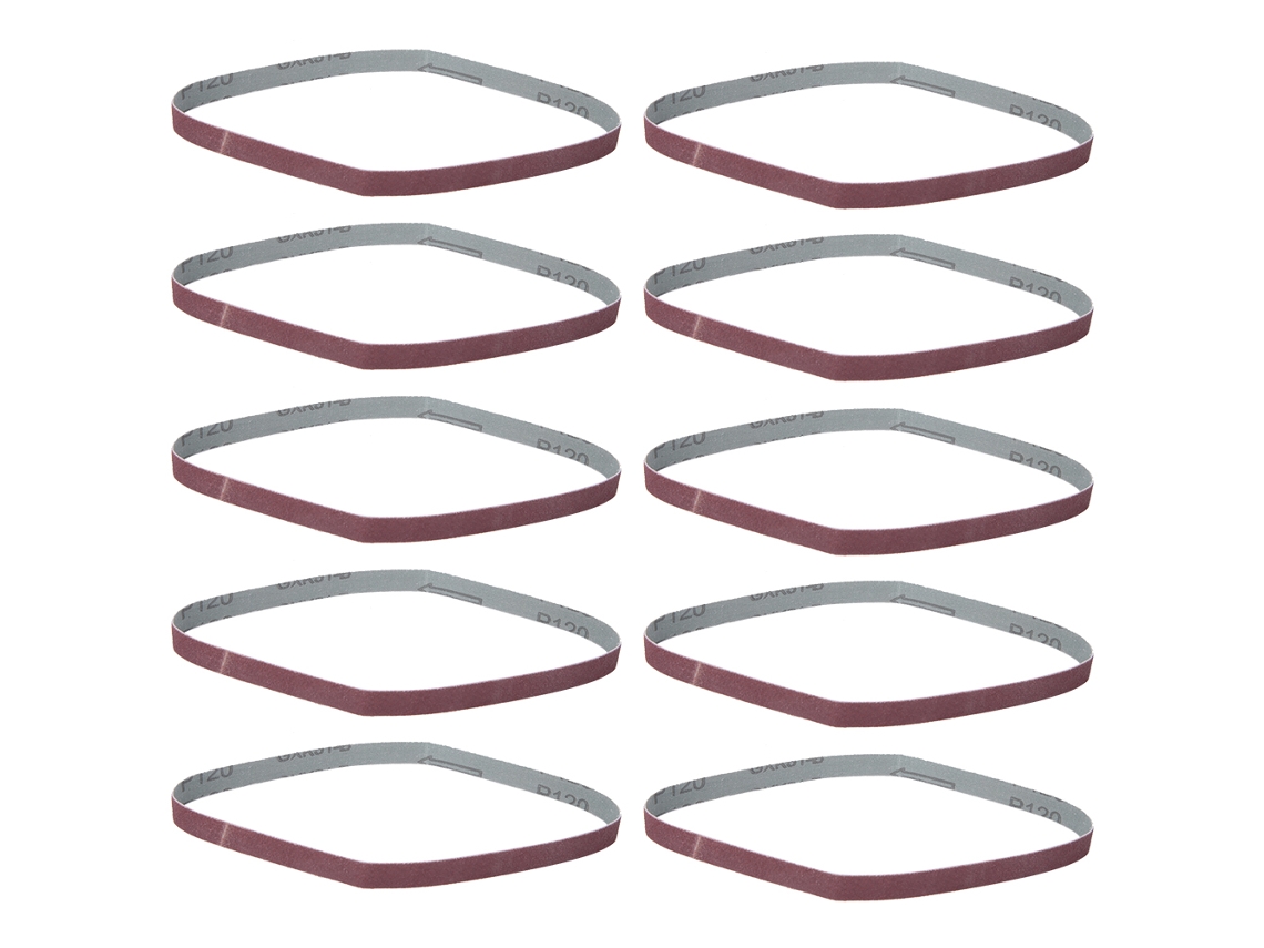 10 Pcs Correa De Lija Abrasiva Gxk51-b 457x13mm Óxido De Aluminio Para Lijadora Circular (120)