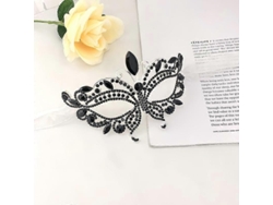Máscara De Diamantes De Imitación Para Mujer Con Un Brillo Encantador Para Fiestas De Graduación Y Bailes De Máscaras.
