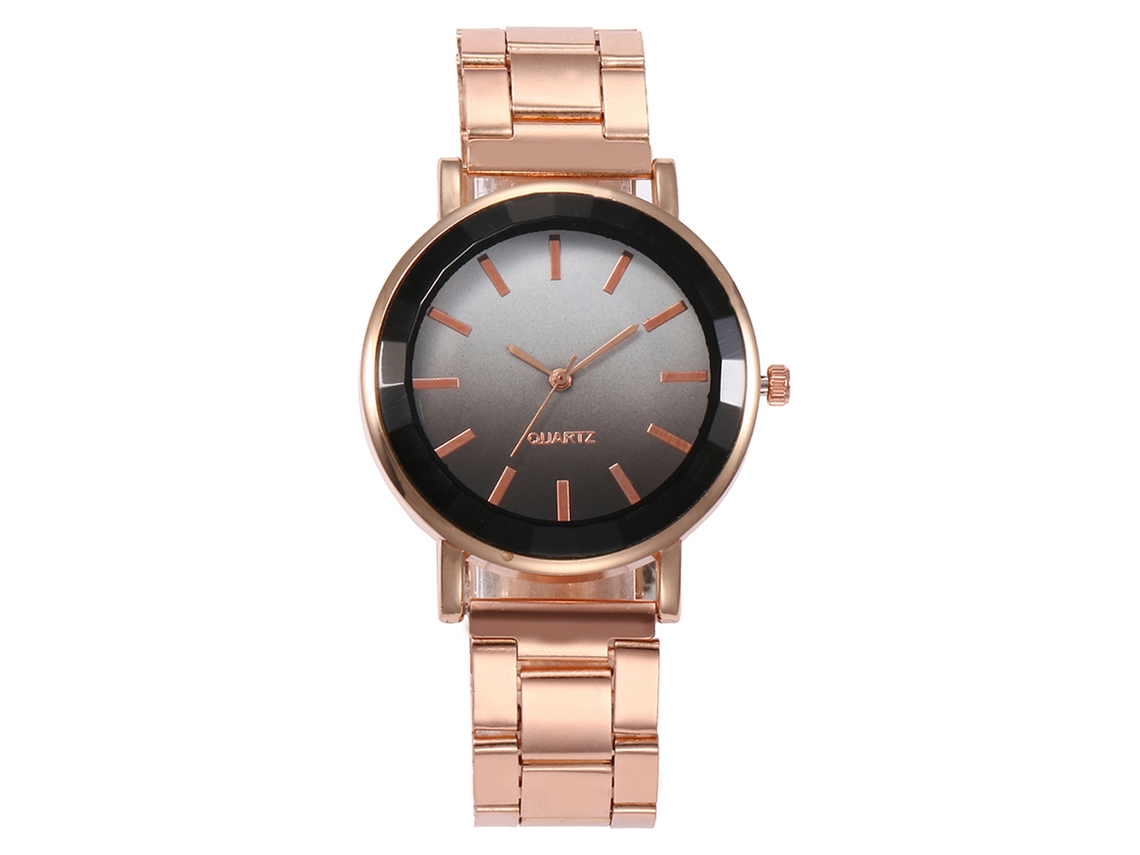 Reloj De Pulsera Informal De Moda Para Mujer Vansvar Con Esfera Degradada Y Movimiento De Cuarzo Negro.