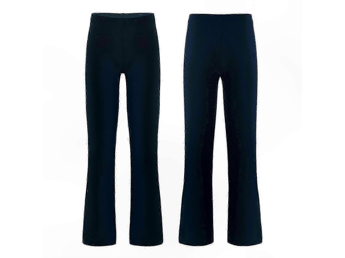 Pantalones Estirados Casuales Largos Para Niñas Baile Jazz 7-8 Años Azul Marino Negro 7-8 Años Azul Marino