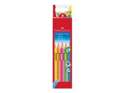 Faber-Castell Jumbo Grip Azul Verde Naranja Rosa Amarillo 5 Piezas FABER CASTELL