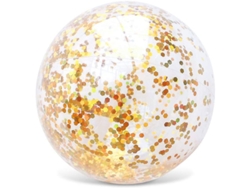 2026altiro-pelota De Playa Inflable Transparente De 40 Cm Con Confeti Dorado Y Purpurina - Accesorio De Verano