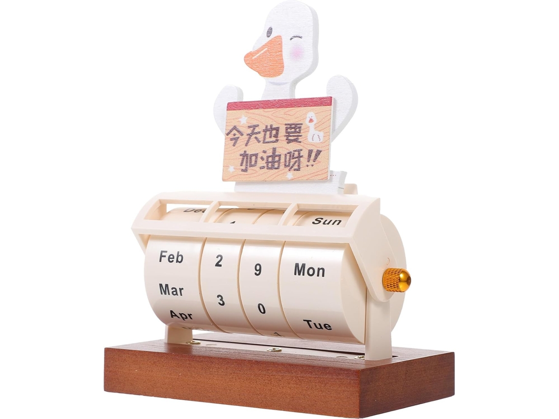 Mini Calendario De Madera Creativo | Accesorio Decorativo Para El Hogar Y La Oficina