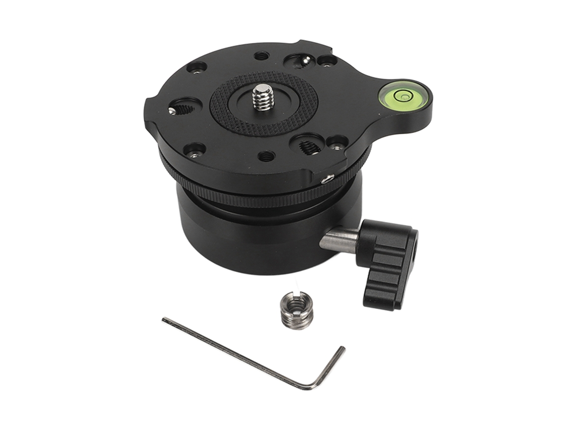 Base Niveladora Para Trípode Con Media Rótula, Nivel De Burbuja Y Soporte, Compatible Con Cámaras Y Cabezales De Trípode.
