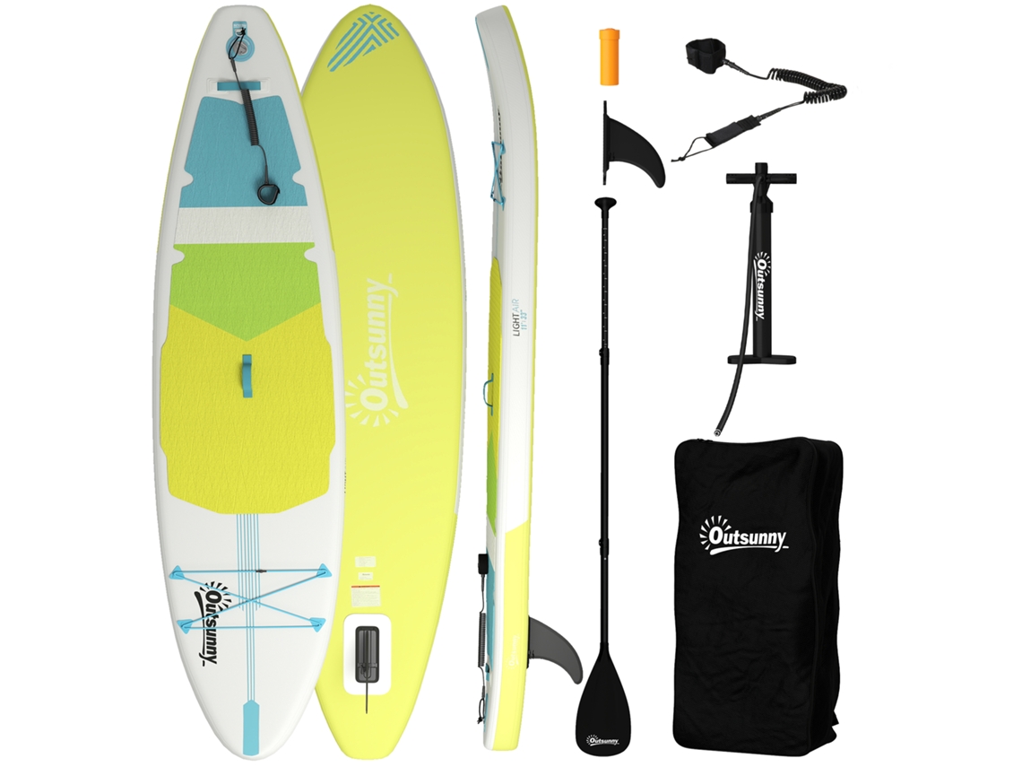 Tabla De Sup Hinchable De 320 Cm Antideslizante, Remo De Aluminio Ajustable, Aleta, Bomba Y Mochila.
