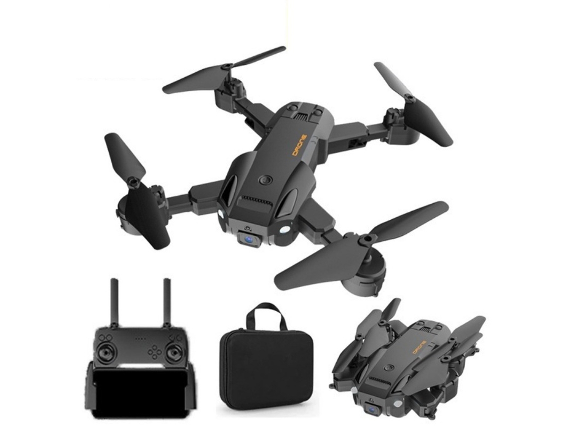 Dron Q6 con cámara única 4K, cuadricóptero plegable (1 baterías - Duración de la batería: 15 min - Negro) YIZHOOD
