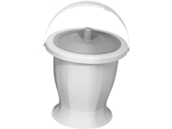 Orinal con tapa, inodoro portátil para adultos, práctico cubo de plástico para la orina.