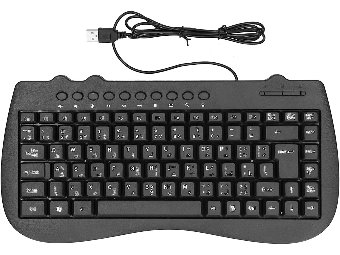 Teclado Usb De Diseño Ergonómico Fabricado En Plástico Resistente.