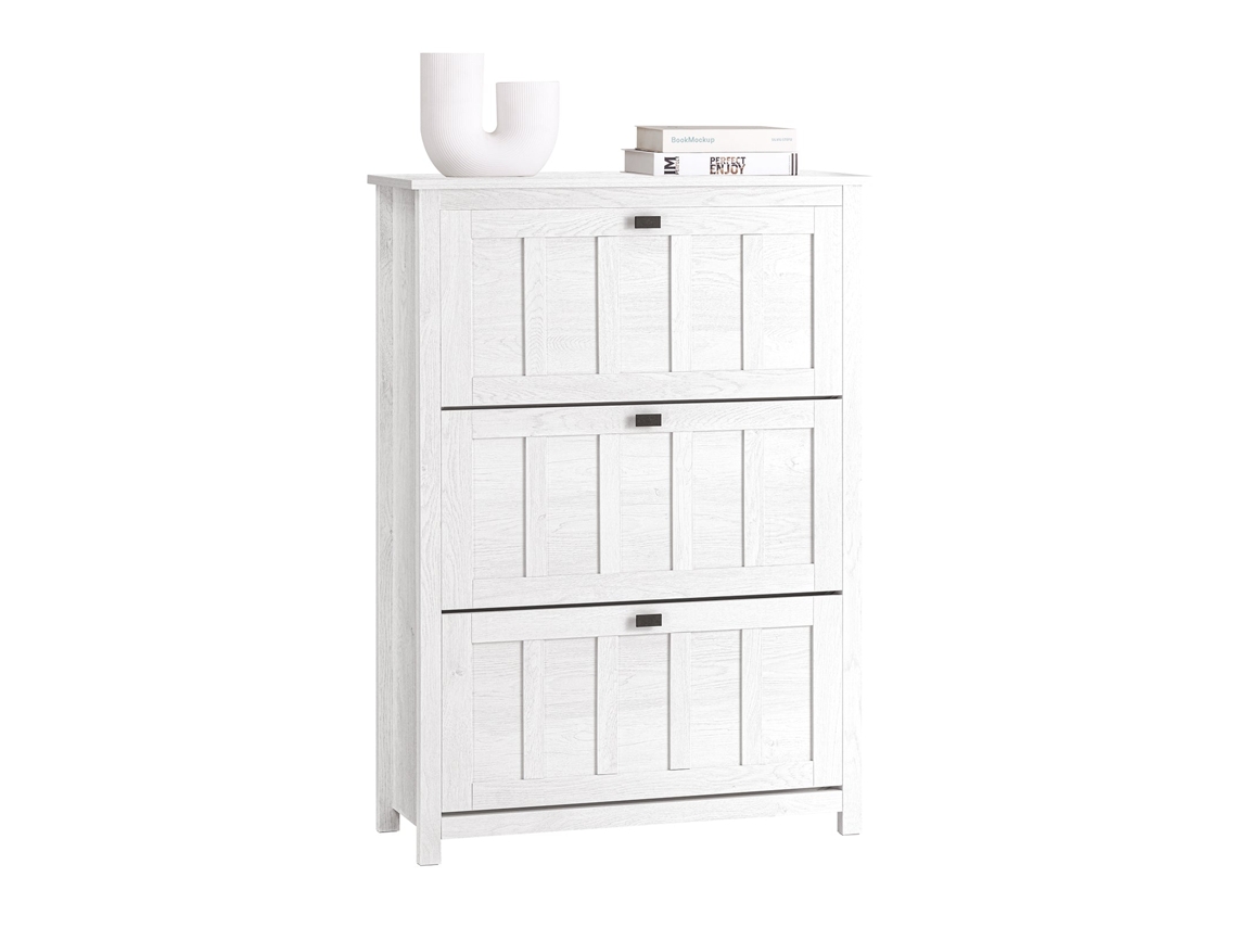SOBUY FSR162-W Zapatero Con 3 Solapas Blanco 80 X 30 X 111 Cm