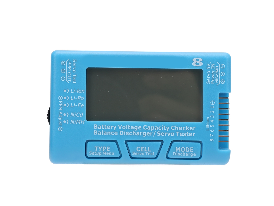 Comprobador Digital Lcd De Capacidad Y Voltaje De Baterías Lipo Li-ion Nicd Nimh 2-8s Rc
