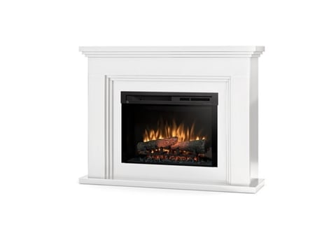 Chimenea LED eléctrica independiente ARDILA 26' Blanco brillo intenso 118 x 90.8 x 31.5 OUTINFIRE