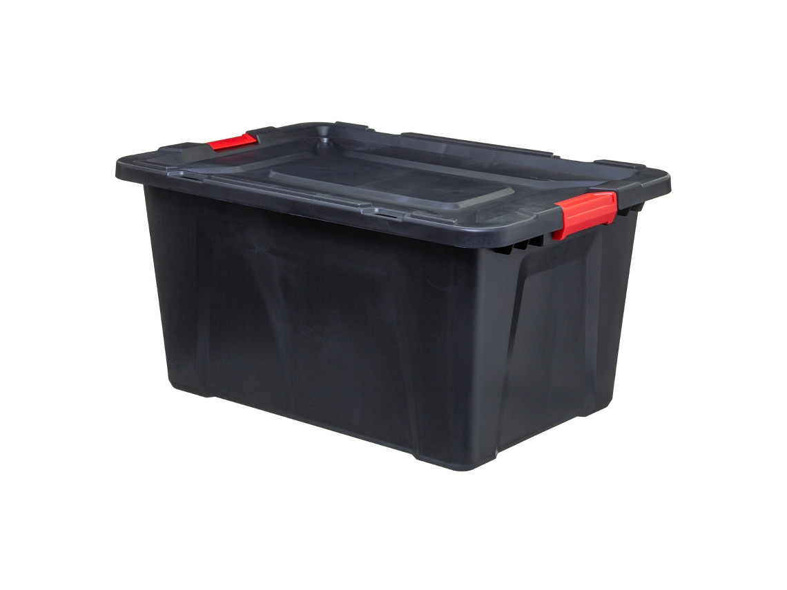 5five - store n box 100l caja de plástico negro