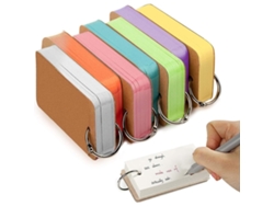 Paquete De 7 Tarjetas Didácticas Con Anillos, Tarjetas De Vocabulario, 350 Hojas De Papel, Un Porta Tarjetas Y Un Pequeño Cuaderno.