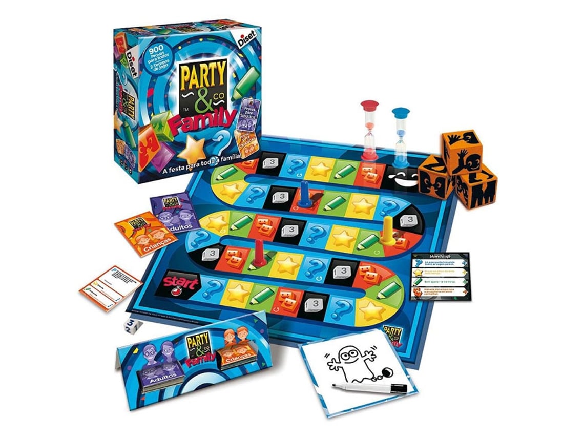 Diset - Party & co Junior game, gioco da tavolo multi-test per