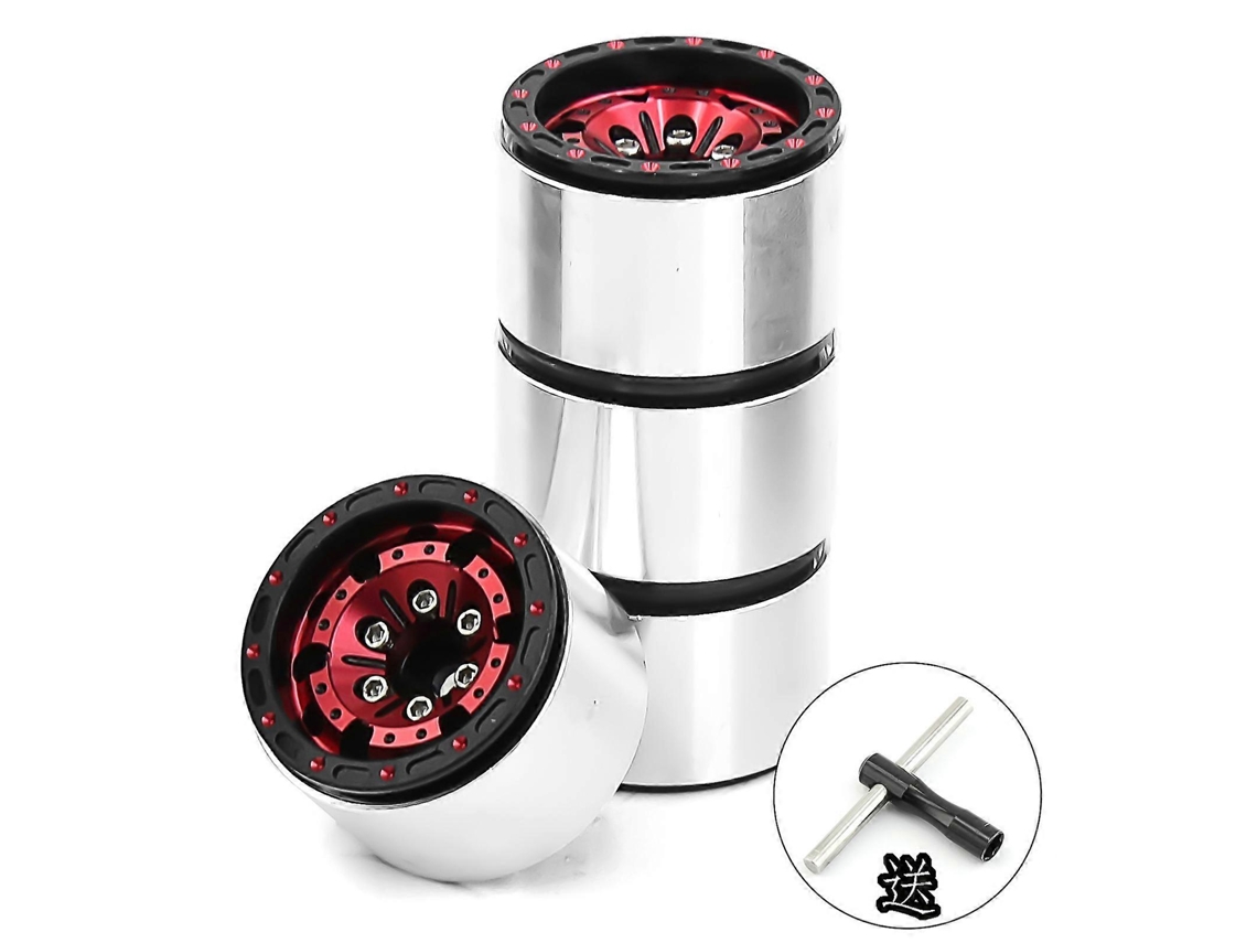 Ruedas de metal Beadlock de 1 pulgada para TRX4M SCX24 AX24 1/18 1/24 RC Car Upgrade Vayotoy