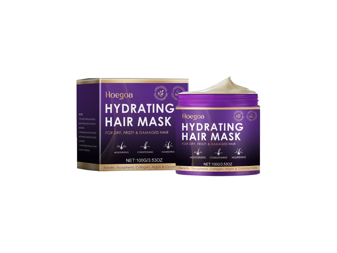 Mascarilla capilar nutritiva e hidratante con queratina, colágeno y aceite de argán para un cabello suave y brillante 100 g