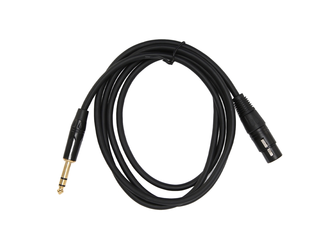 Cable De Interconexión Balanceado Xlr Hembra De 3 Pines A Trs De 1/4 De Pulgada (6,35 Mm), 1 M