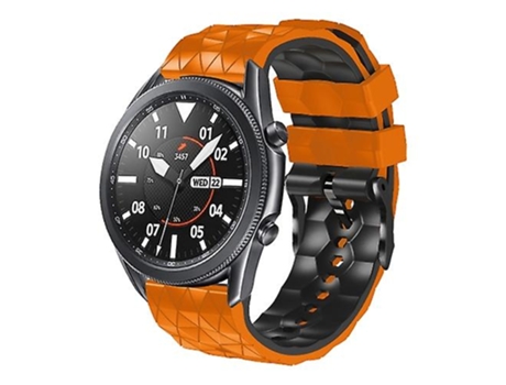 Correa para Ticwatch Pro 2020 22mm Patrón de Fútbol Correa de Silicona Bicolor Naranja-Negro VENISYMLIS