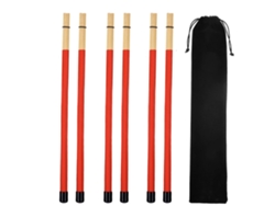 Juego De 3 Pares De Baquetas De Bambú Para Jazz Con 19 Paquetes Y Bolsa De Terciopelo.