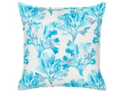 Cojín decorativo estampado BELIANI Rockweed de Algodón Blanco 45x45x9