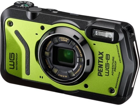 Cámara Fotográfica Compacta Acuática PENTAX WG-8 (Verde - 20 MP - ISO: 125 a 64000 - Zoom Óptico: 5x)