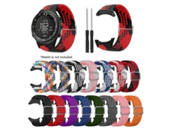 Correa De Reemplazo De Pulsera De Reloj Inteligente De Nailon Tejido Elástico Para Suunto Core Metal Head 22mm Adaptación Elástica