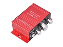 Amplificador De Audio Estéreo Hifi De 2 Canales, 20w+20w, 12v Para Coche Y Hogar Con Control De Graves Y Agudos.